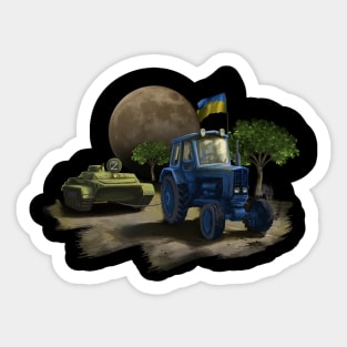 Tractor and tank Sticker